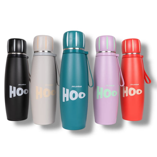 HOO Premium Insulated Water Bottle – 850ml Leak-Proof Stainless Steel Thermo Flask | Keeps Drinks Cold & Hot for Hours | Modern Minimal Design for Gym, Office & Travel