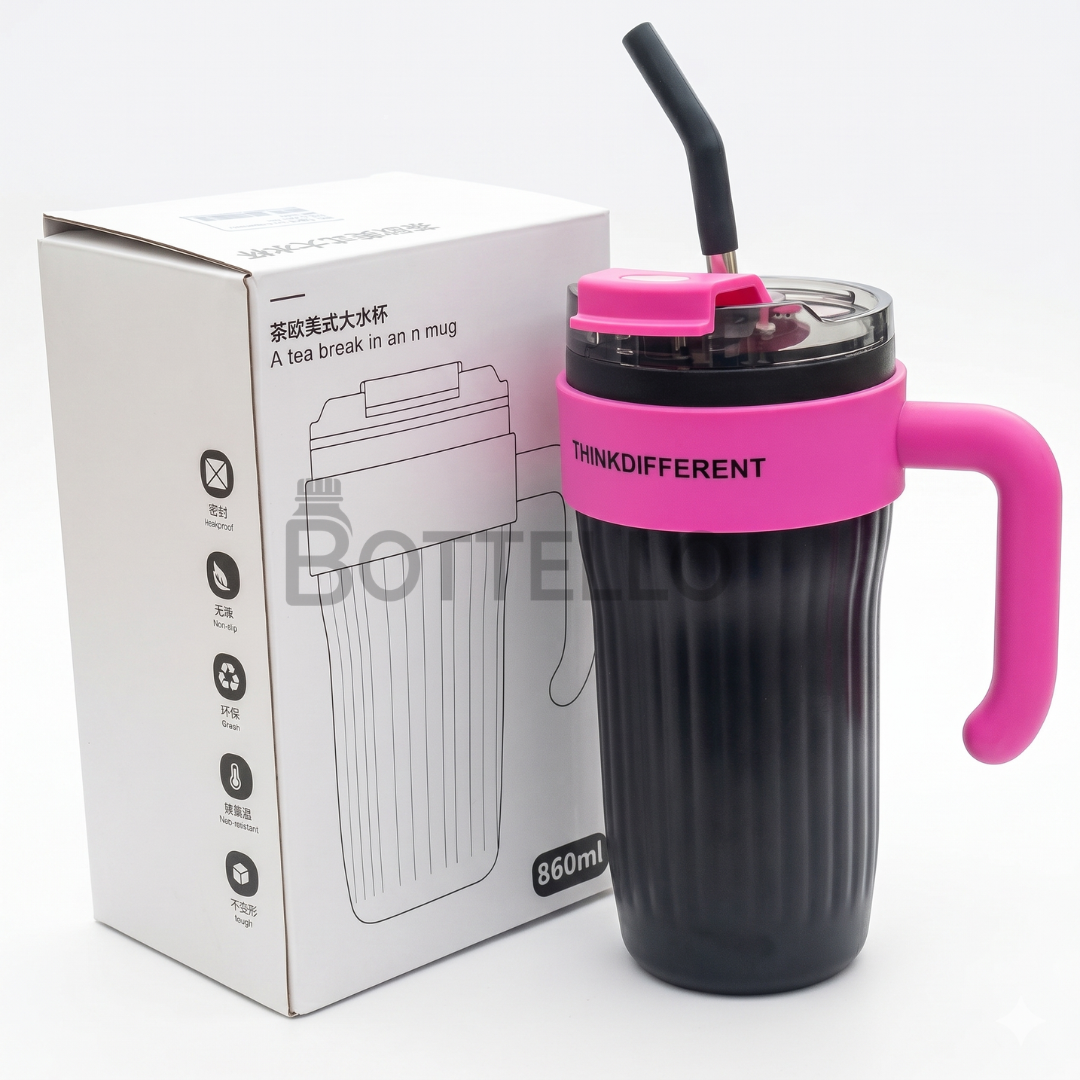 ThinkDifferent 860ml Insulated Tumbler Leak-Proof • Straw Lid • All-Day Temperature Control